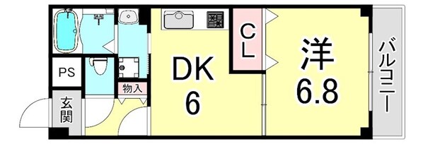 セレナ東甲子園の物件間取画像